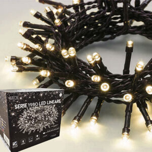 Stringa 1500 LED Bianco Freddo 60 Metri Cavo verde con giochi di luce